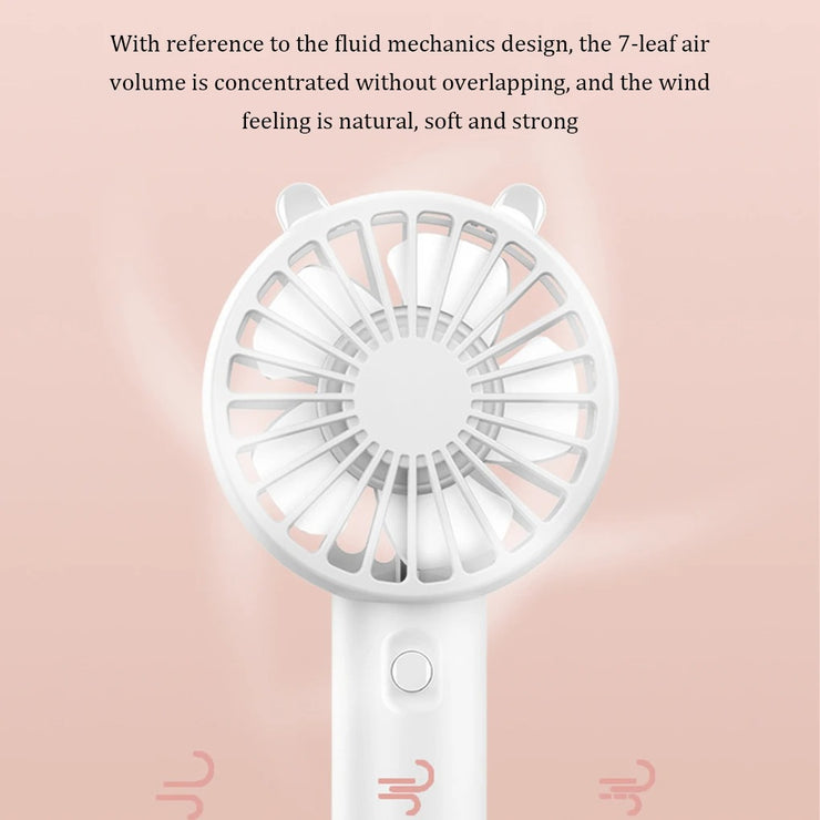 Hq-55a Portable Handheld Mini Fan Rechargeable Usb Fan For Indoor And Outdoor.