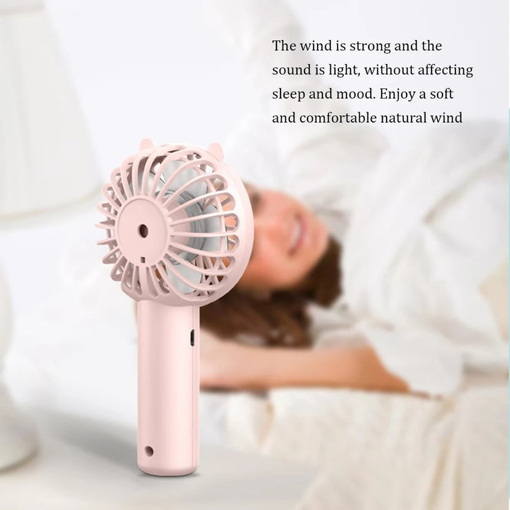 Hq-55a Portable Handheld Mini Fan Rechargeable Usb Fan For Indoor And Outdoor.