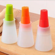 Portable Silicone Oil Bottle With Brush | Grill Oil Brushes For Kitchen Baking Bbq Tool Kitchen Tools For Bbq