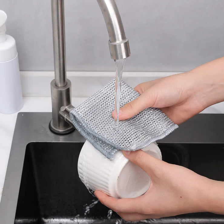 Pack of 5 pcs, Non Scratch Steel Wire Dishcloth